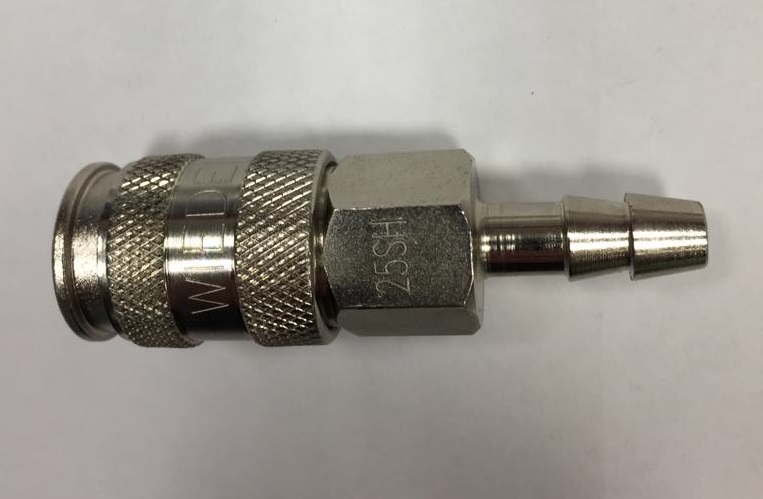 Разъем WDK-820SHA пневматич быстроразъем с креплением шланга под елочку  6мм  ВИДЕРКРАФТ