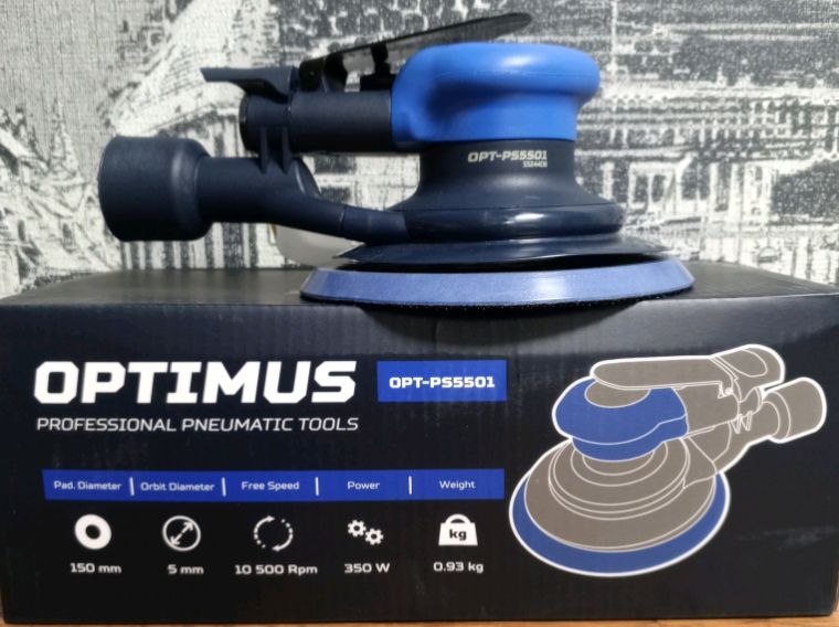 Машина OPT-PS5501 пневматическая орбитальная шлифовальная 150 мм, 5 мм OPTIMUS