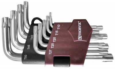 TKS9S Набор ключей торцевых TORX коротких, Т10-T50, 9 предметов ТОРВИК