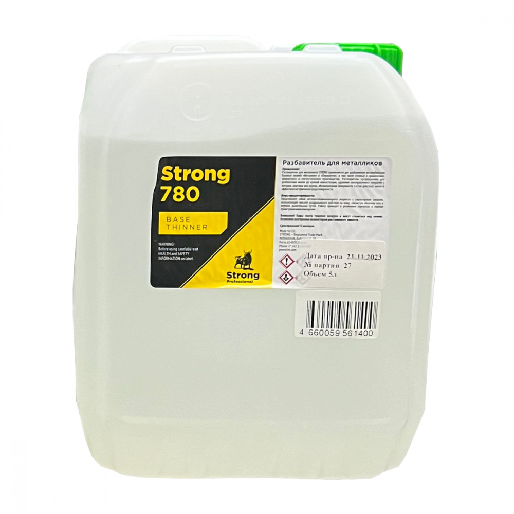 Разбавитель для металликов STRONG 780 пластик тара (5 л) НЕФТЕХИМИК /в коробке 4 шт/