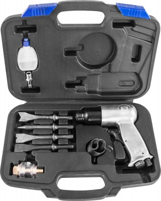 AHK9190 Молоток пневматический 190 мм в наборе с насадками, 9 предметов ТОРВИК