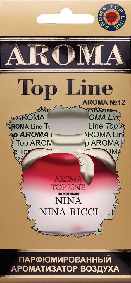 Ароматизатор на зеркало Aroma Top Line №12 Nina ricci nina картон