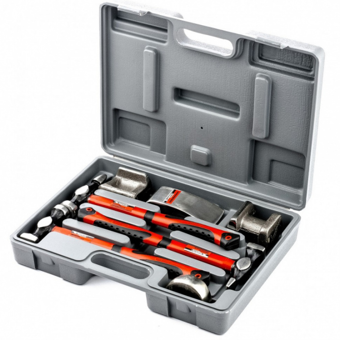 Набор рихтовочный ПЛАСТ. БОКС (3 молотка,4 наковальни) МАТРИКС 10845