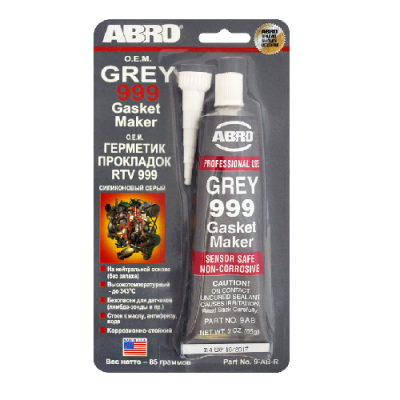 Герметик высокотемпературный АБРО серый 85гр США СНЯТ