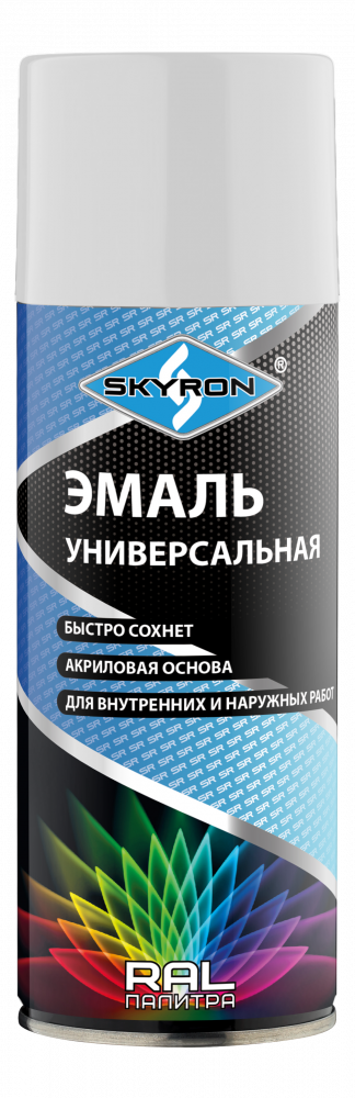 RAL 9003 белая глянц. краска акрил аэро СКАЕРОН 520мл (SR-19003)