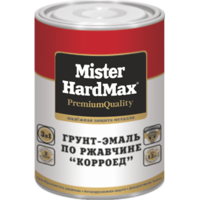 Грунт-эмаль "Mister Hammer/HARDMAX" корроед RAL 3011 красно-коричневая по ржавчине 1л (0,9кг) КВИЛ
