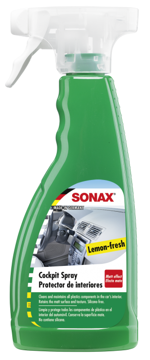 Очиститель-полироль для пластика тригер "Матовый эффект Зеленый Лимон" 0,5л 358241 SONAX 