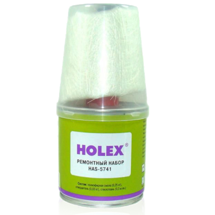Набор ремонтный полиэфирный для металлов и стеклопластиков 250 г HAS-5741 ХОЛЕКС