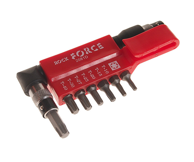 F2081D 1/4" Г-образная отвертка с комплектом бит торкс без отверстия  8 предметов