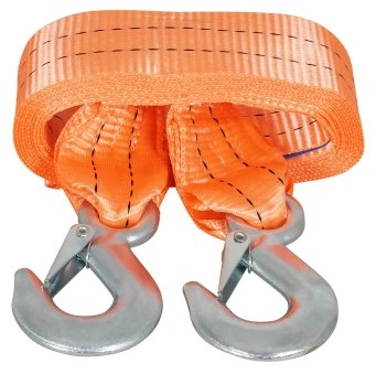 Трос буксировочный лента  3,5 т 4 метра 2 крюка А-тол ТР025