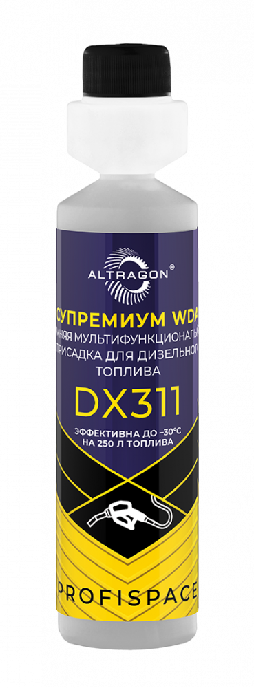 Присадка для дизельного топлива СУПРЕМИУМ WDA DX311 зимняя мультифункциональная 250мл ALTRAGON