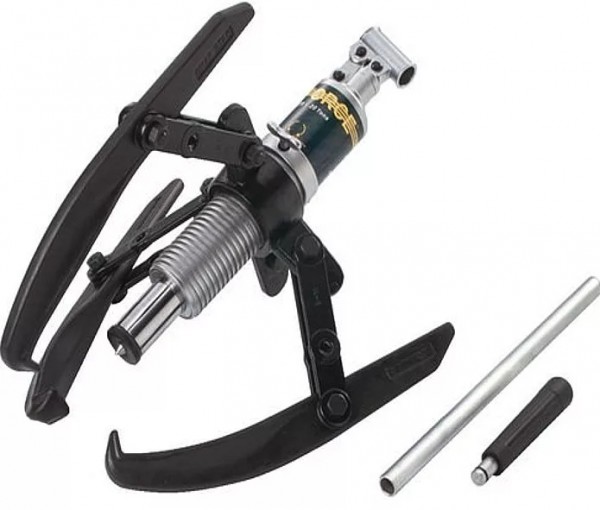 F6590712L Съемник 3-хлапый с гидроприводом 12т (ход штока 82мм, захват L260мм*S305мм)