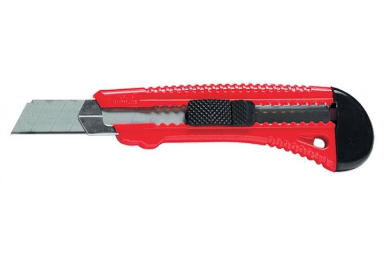 Нож, 18 мм 78918 выдвижное лезвие, металлическая направляющая МАТРИКС