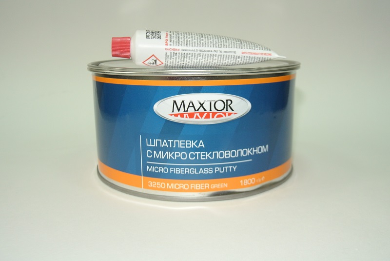 Шпатлевка МАКСТОР с микростекловолокном 1,7кг 3250 MICRO FIBER GLASS GREEN 
