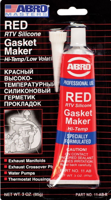 Герметик высокотемпературный АБРО красный 85гр 