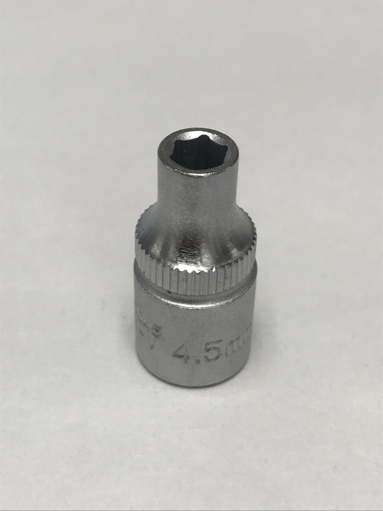 F525045 1/4" Головка короткая 6 гранная 4.5мм