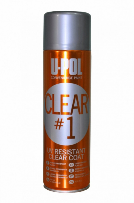 Лак АЭРО UV устойчивый к ультрафиолету с высоким глянцем 450 мл CLEAR/AL У-ПОЛ