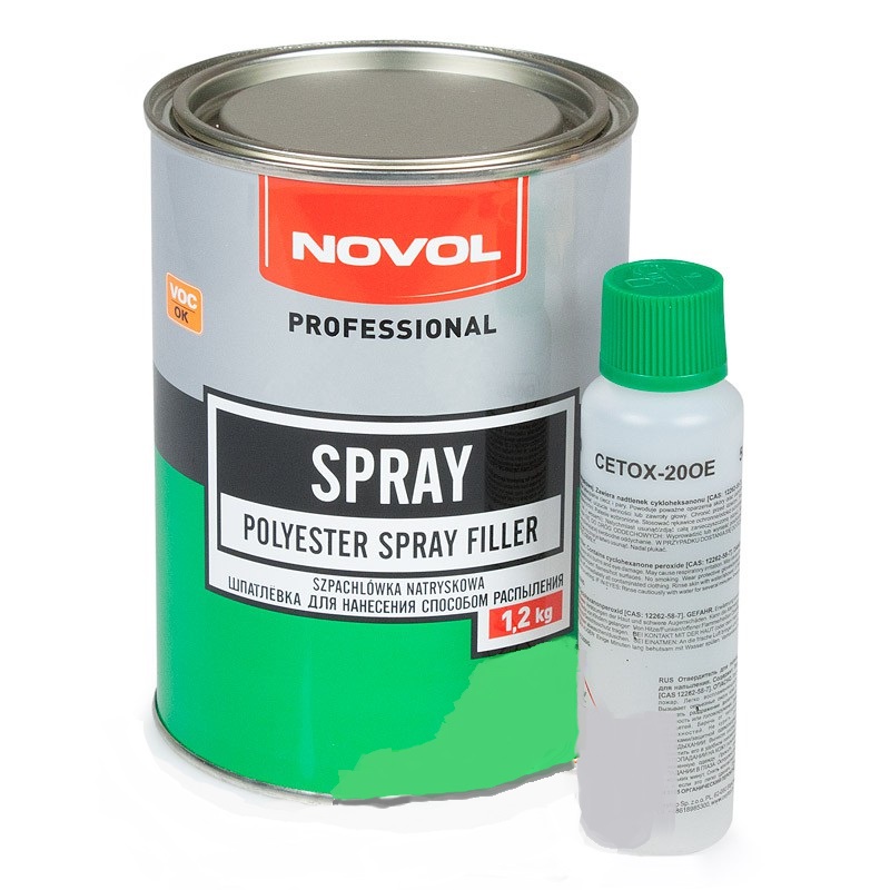 Шпатлевка ЖИДКАЯ SPRAY 1,2 кг НОВОЛ 1201 