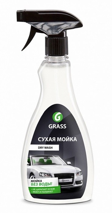 Очиститель-полироль ЛКП автомобиля "Dry Wash" 500мл 211605 ГРАСС СНЯТ