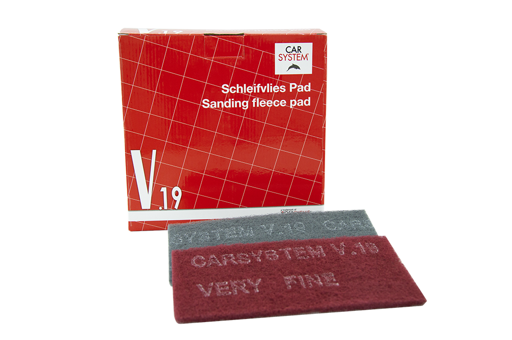 Губка матирующая (скотч-брайт) V19, 115 x 230 мм, серая, ультратонкая 156042 КАР-СИСТЕМ /в упак 25шт