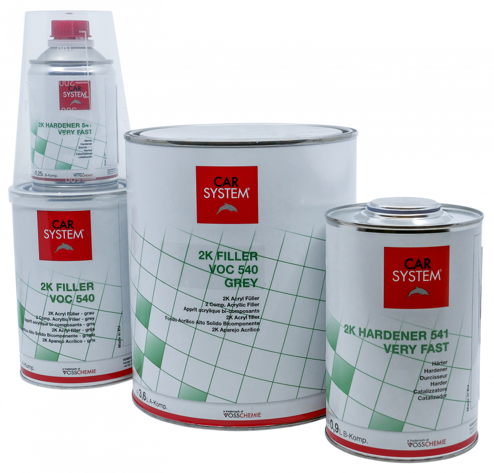 Грунт-наполнитель 2К акрил FULLER VOC 540 черный FAST 4:1 (1,0л+0,25л) 144540 КАР-СИСТЕМ СНЯТ СКИДКИ