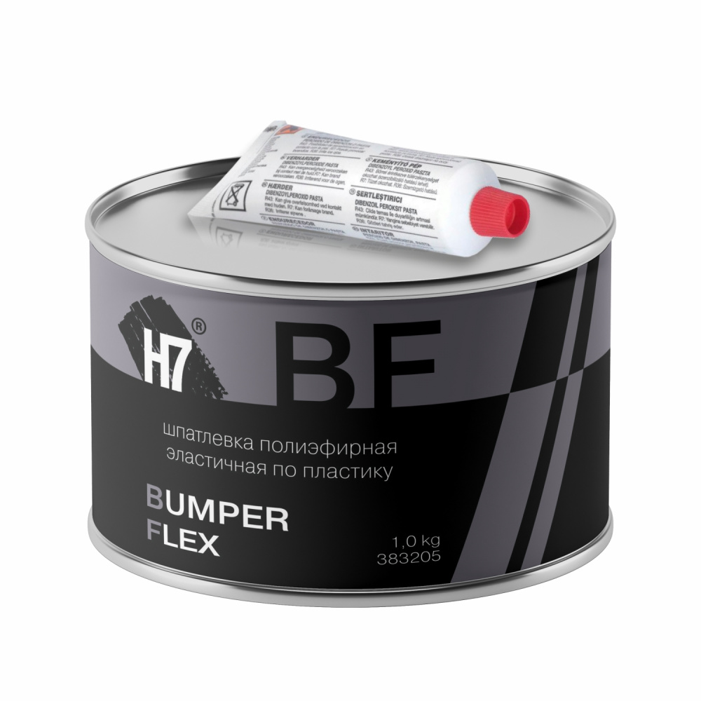 Шпатлевка полиэфирная эластичная по пластику Bumper Flex 1кг 383205 Н7