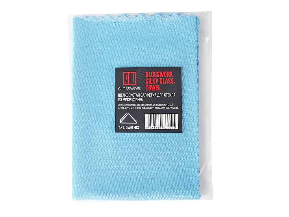 Салфетка шелковистая для стекла из микрофибры GWGS-200 Glosswork Silky Glass Towel 