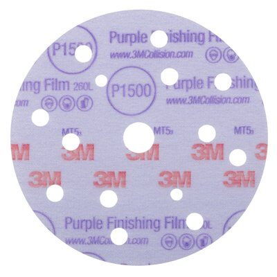 Круг абразивный Purple, полировальный Р1500 15 отв, D=150мм 51154 3М