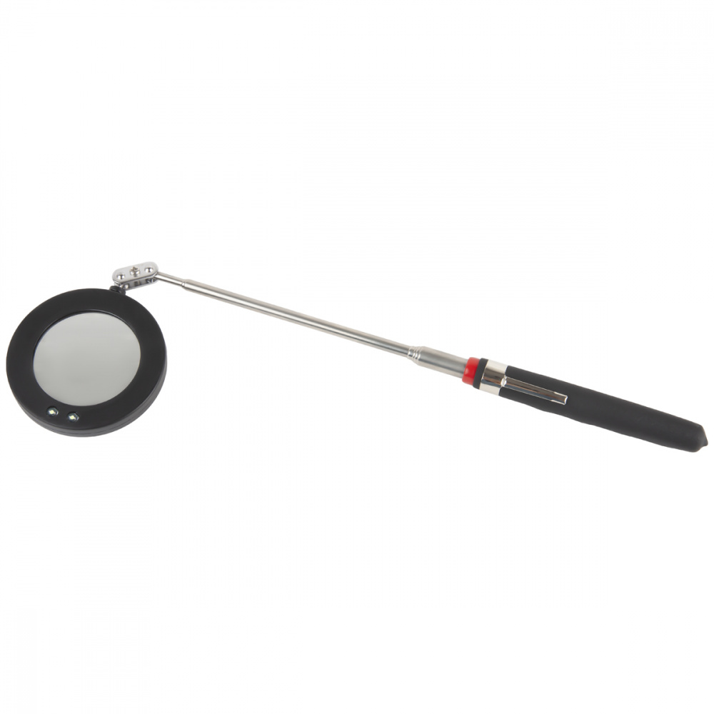 Зеркало WDK-65452 круглое на телескопической рукоятке со светодиодной подсветкой ВИДЕРКРАФТ