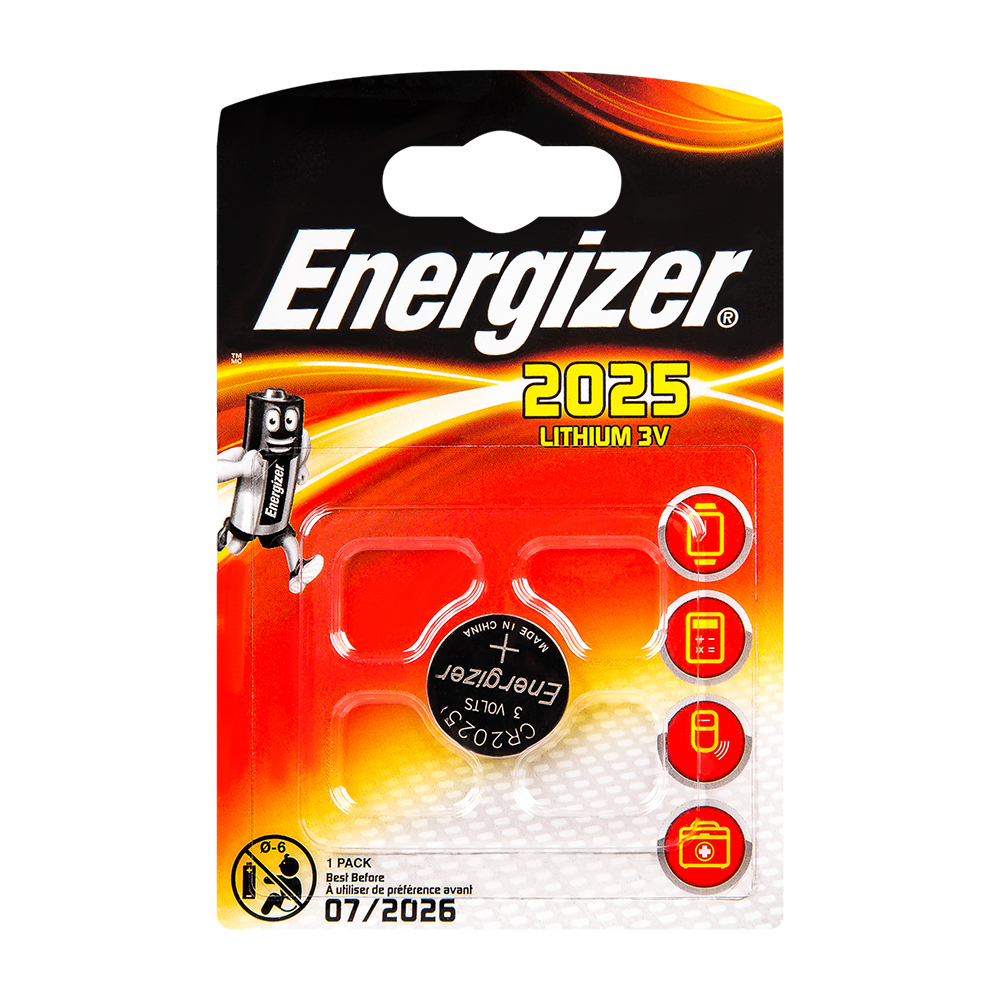 Батарейка Lithium CR2025 FSB (1шт) литиевая  Energizer