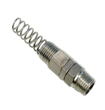 РАЗЪЕМ ВАЛКОМ 13327 Вращ.соединение М1/4" штекер с ПРУЖИНОЙ к шлангам 8*12мм  Распродажа