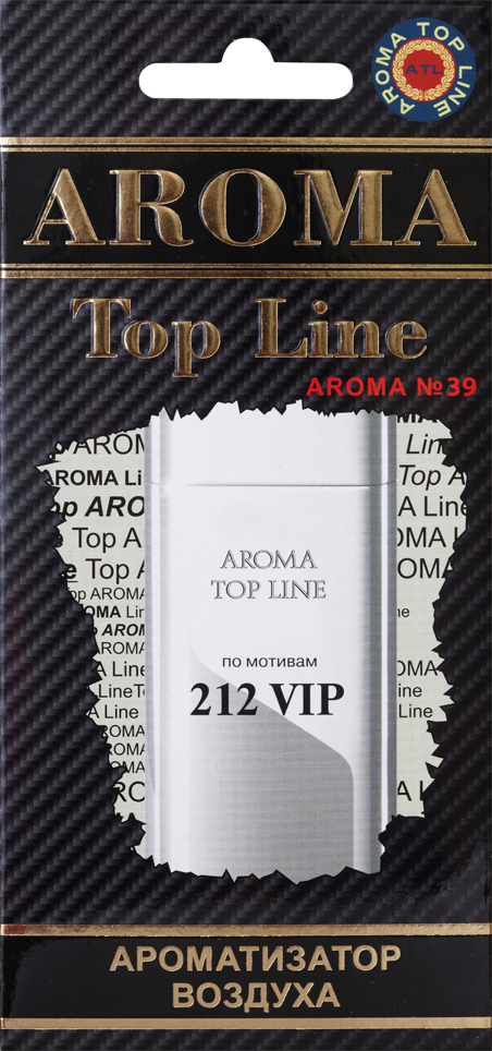 Ароматизатор на зеркало Aroma Top Line №39 Carolina Herrera 212 VIP картон