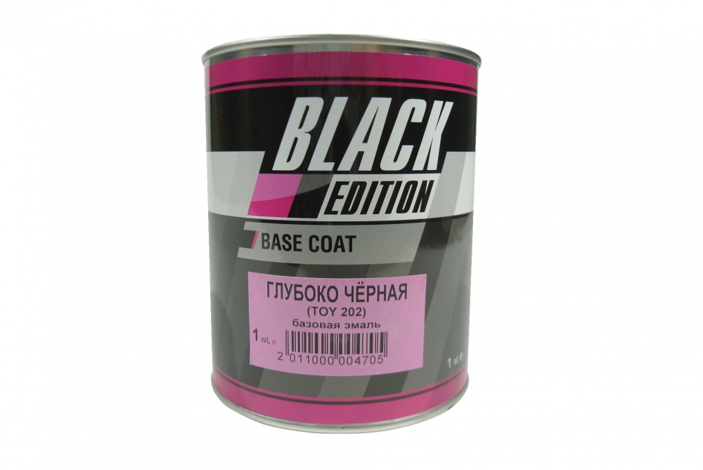 Черная (TOY202) глубоко черная эмаль базовая 1,0л  BLACK EDITION МАКСТОР