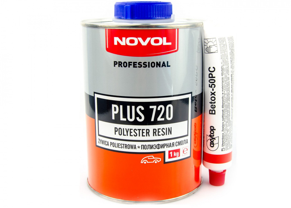 Смола полиэфирная PLUS 720 1,0кг+отвердитель 50гр. НОВОЛ  36112