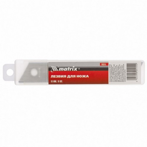 Лезвия 79312/78969 (Набор 10 шт.), многосегментные, 18 мм МАТРИКС / СПАРТА