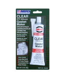 Герметик высокотемпературный ПРОЗРАЧНЫЙ силиконовый 85г АБРО MASTERS Китай