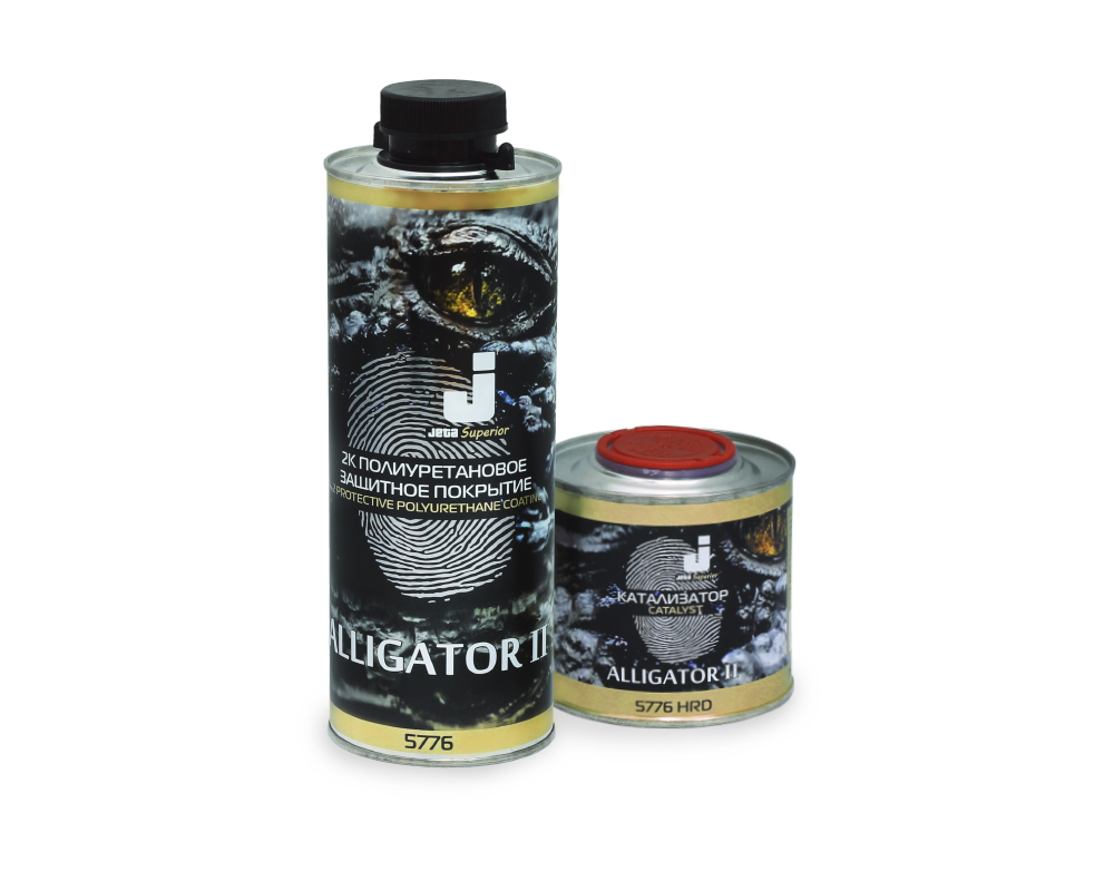 Защитное покрытие 2К Аллигатор ЧЕРНЫЙ Комплект (0,79кг+0,21кг)  5776  ДЖЕТА АКЦИЯ