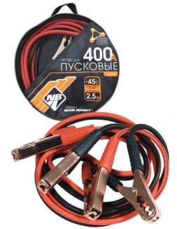Провода пусковые 400 А 2,5м в сумке морозостойкие до -45*С  Nova Bright-fusion 46776 