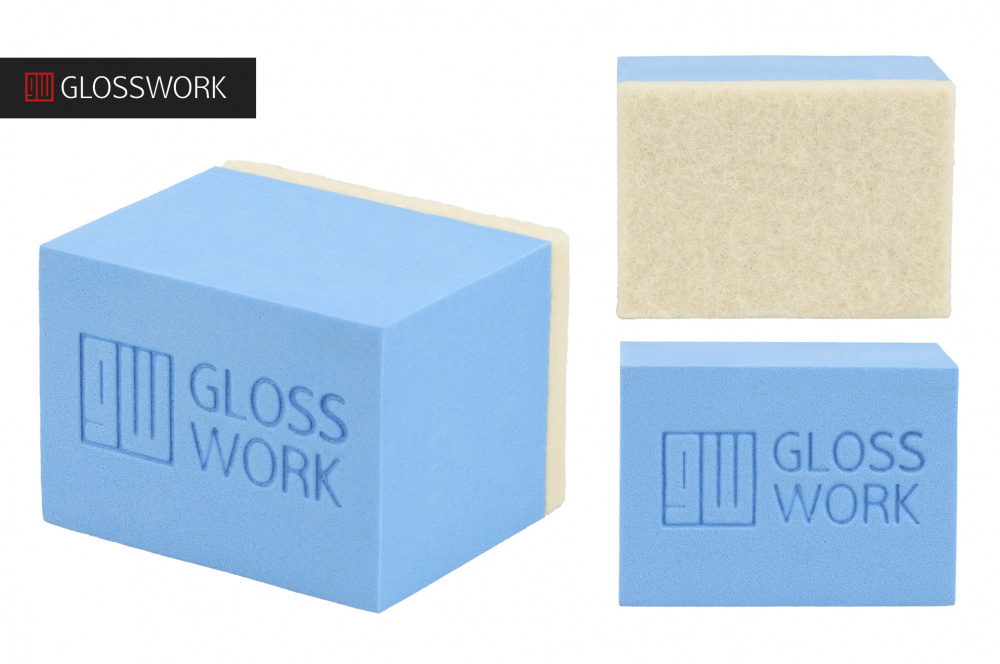 Аппликатор для очистки стекла с фетровой основой 6х4х4см GWGA-0605 Glosswork Glass Felt Applicator