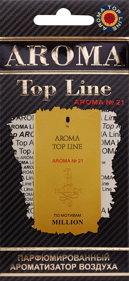 Ароматизатор на зеркало Aroma Top Line №21 One million картон