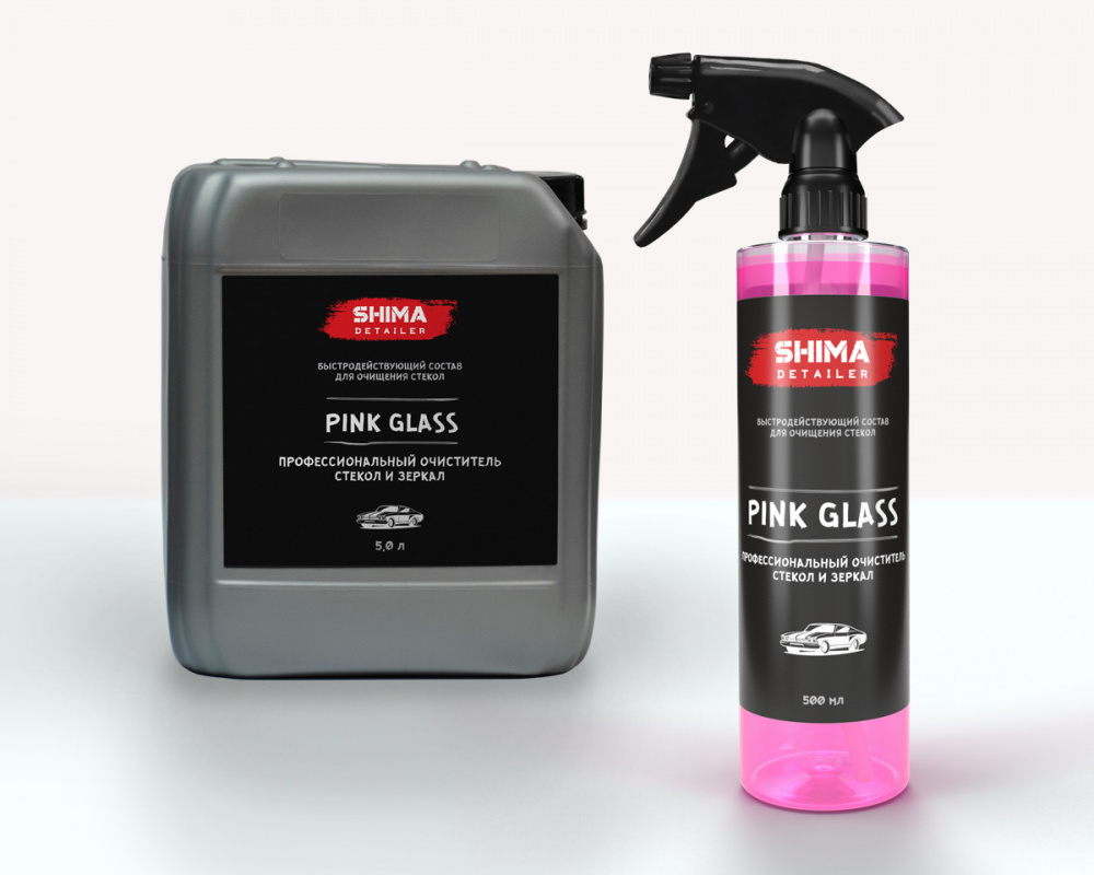 Очиститель стекол и зеркал профессиональный 500мл 360823 Шима DETAILER "PINK GLASS"