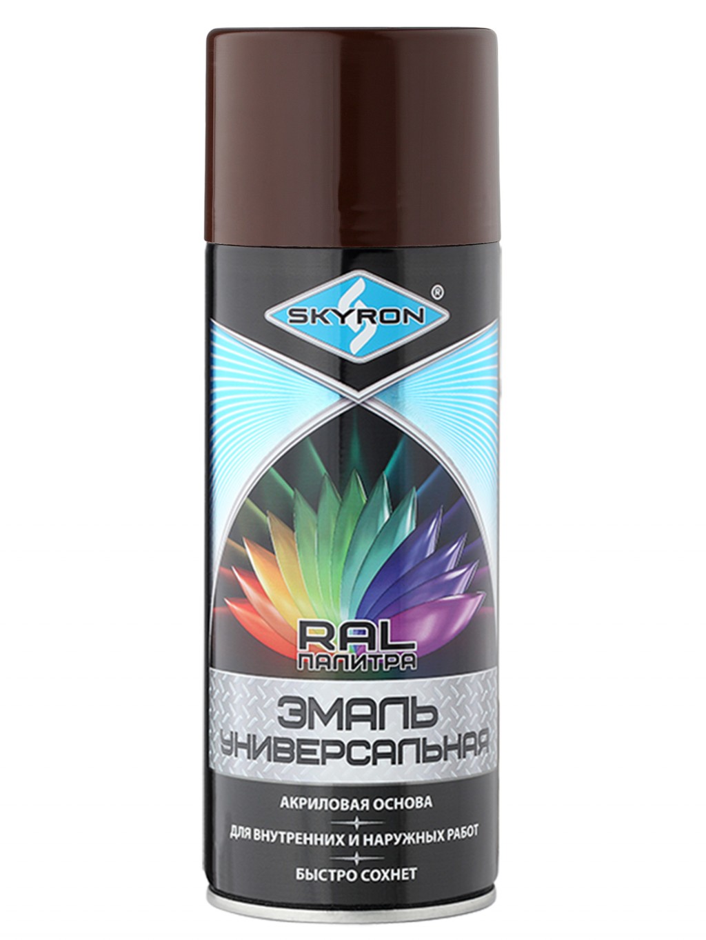 Грунт-эмаль по ржавчине СКАЕРОН "ШОКОЛАДНО-КОРИЧНЕВАЯ" (RAL 8017) (аэрозоль) 520 мл SR-68017