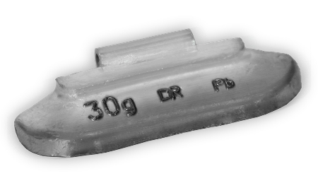 Грузик балансировочный для стальных дисков 30 г (100 шт.) A-30