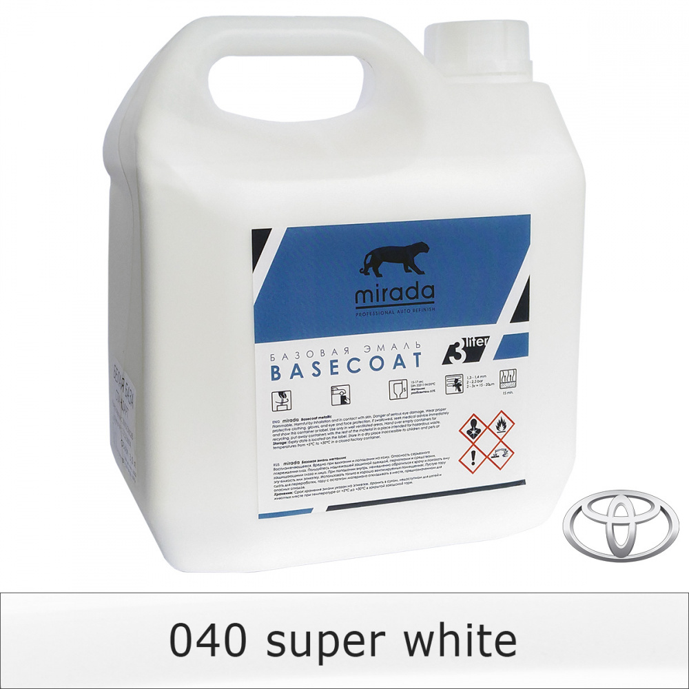 Тойота 040 super white ll uni белая (1 л.) Mirada КАНИСТРА