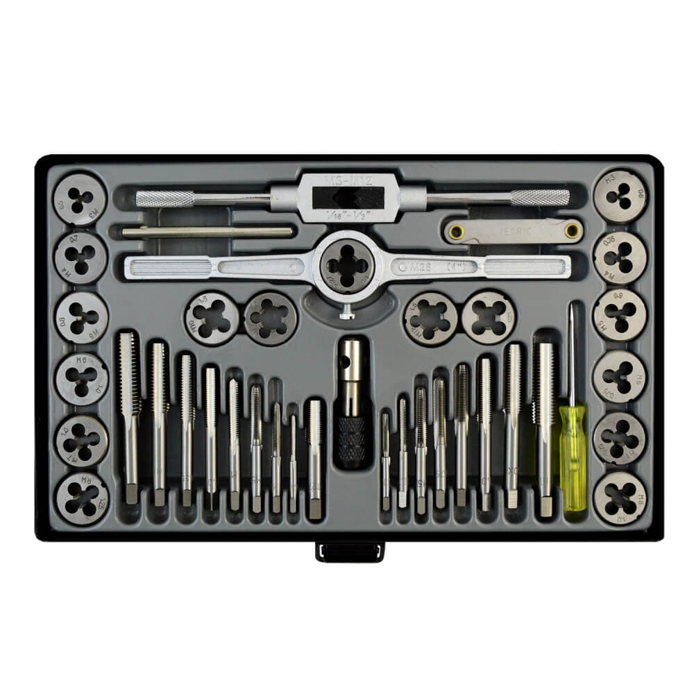 Набор метчиков и плашек М3-М12, 40 предметов, метрическая резьба WDK-DTM3040 ВИДЕРКРАФТ СКИДКИ НЕТ