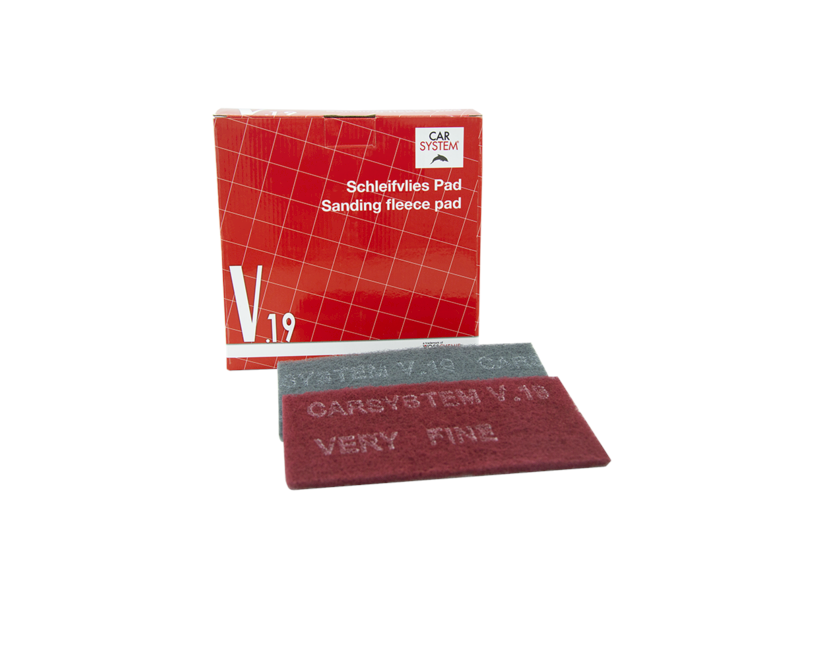 Губка матирующая (скотч-брайт) V19, 115 x 230 мм, красная, сверхтонкая (в уп/25шт) 156041 КАР-СИСТЕМ