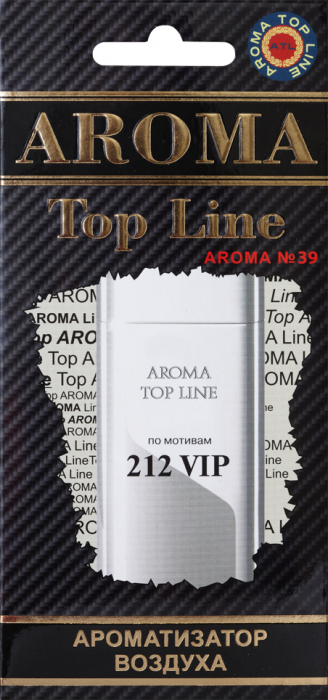 Ароматизатор на зеркало Aroma Top Line №39 Carolina Herrera 212 VIP картон