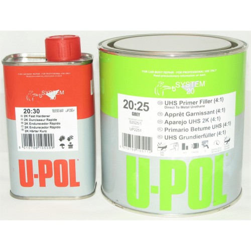 Грунт наполнитель UHS  4:1 (черный) 1,0л +2030/SM отверд  S2025/1 КОМПЛЕКТ У-ПОЛ 