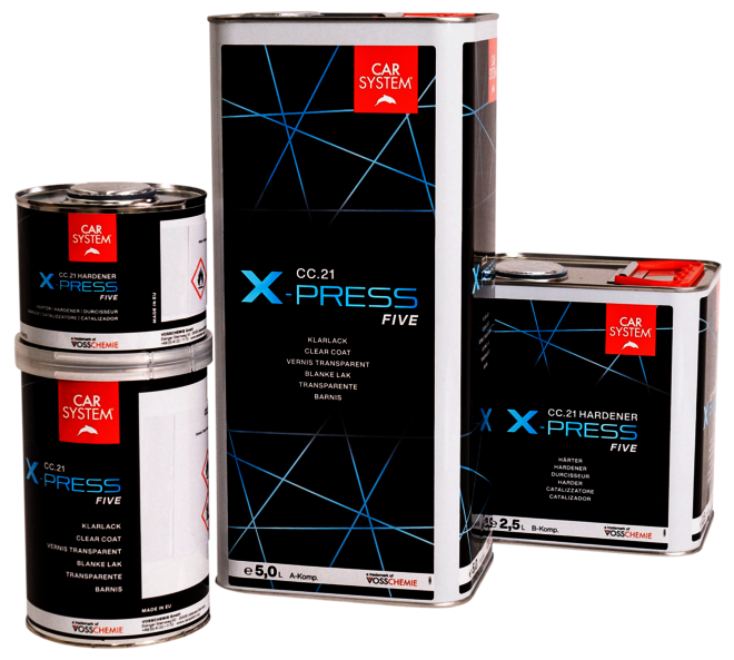 Лак 2K CC.21 X-press FIVE с отвердителем (1л+0,5л) Сушка 5 мин КОМПЛЕКТ 158251 КАР-СИСТЕМ