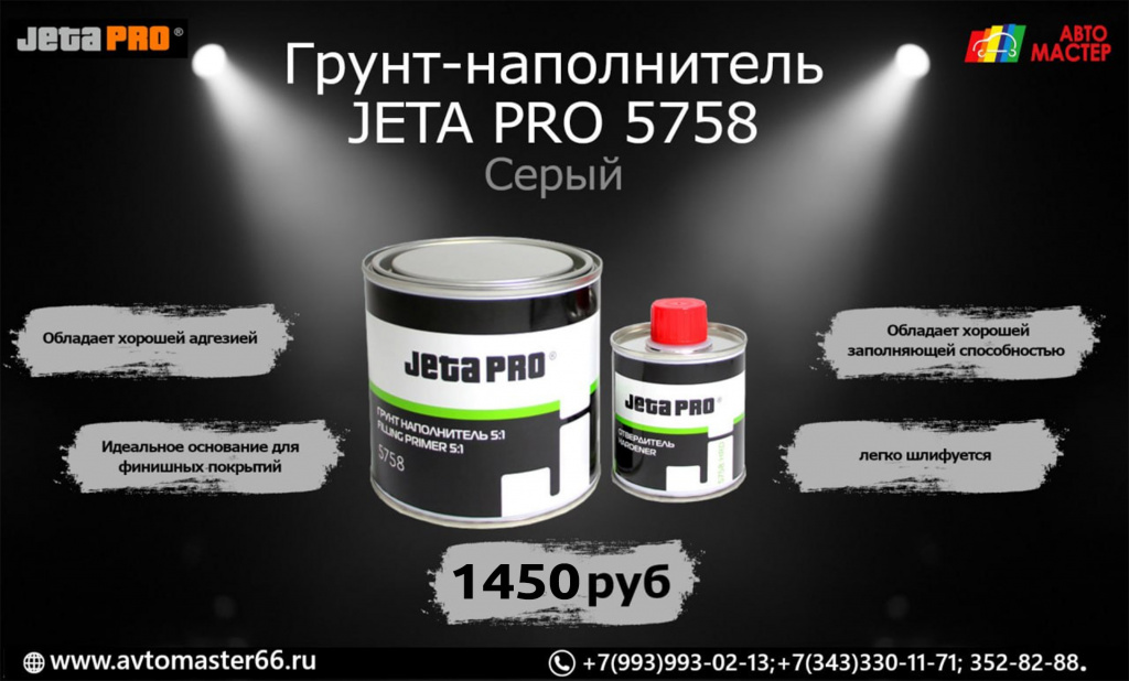 Двухкомпонентный акриловый грунт Jeta PRO 5758